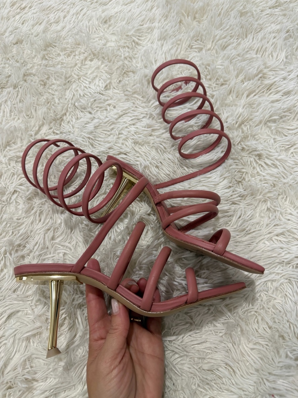 Cult Gaia Heel Spiral Strappy Sandal - Size 37 US 6.5